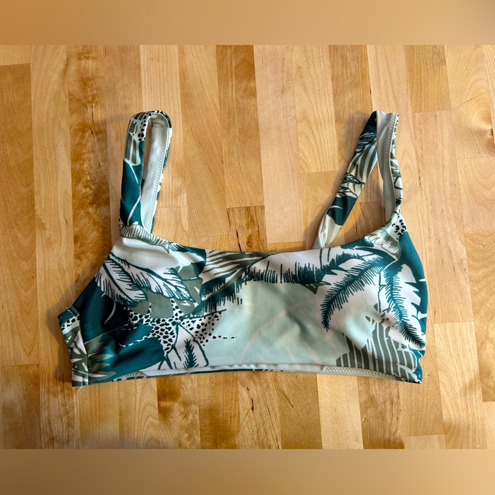 Tropical print Aerie bikini top